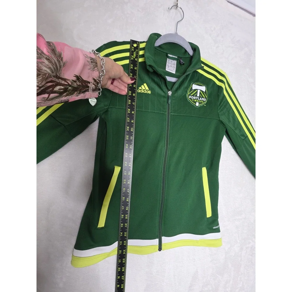 Adidas PortlandTimbers MLS GreenYellowClimacool Soccer Track Jacket M's Small